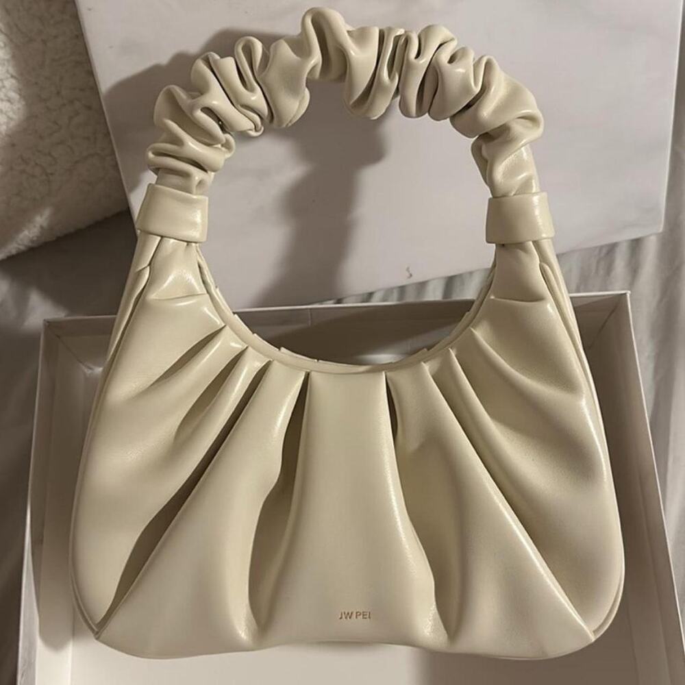 JW PEI Gabbi Ruched Hobo Handbag (Ivory) - Like New